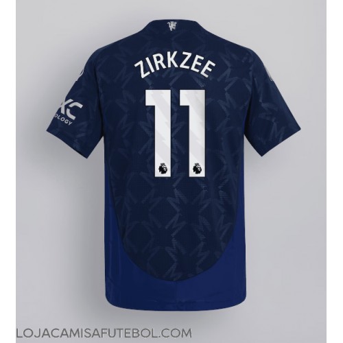 Camisa de Futebol Manchester United Joshua Zirkzee #11 Equipamento Secundário 2024-25 Manga Curta